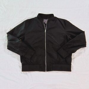 H&M Men's Black Bomber Zip-up Jacket
